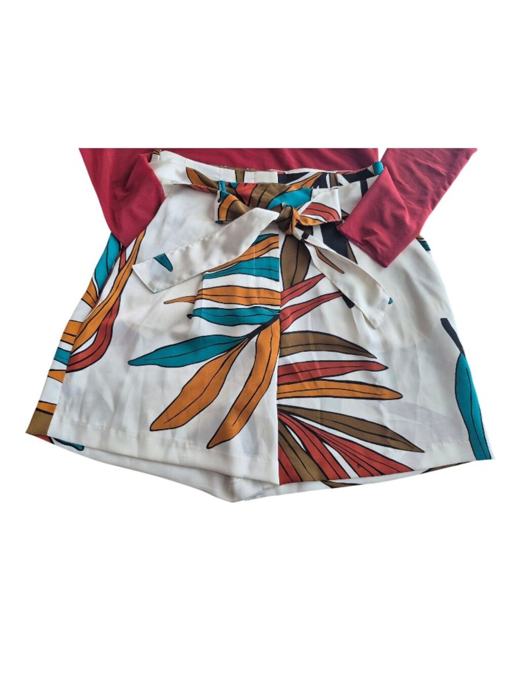 Nine West High Rise Tropical Shorts Size 8